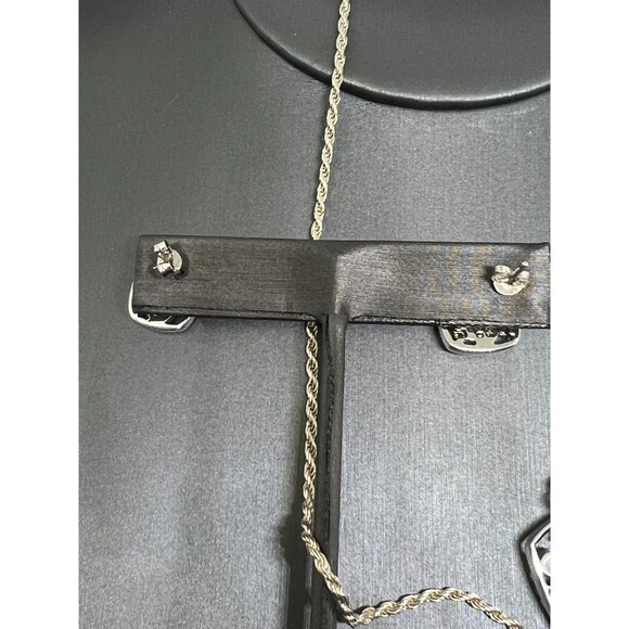 Vintage Handmade Necklace and Earrings Set Multi stone & CZ - Picture 8 of 8